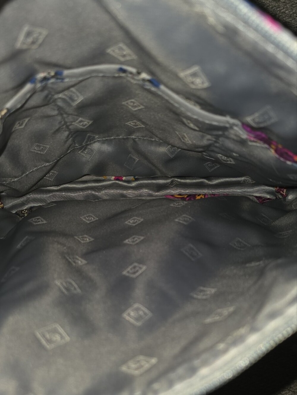 Vera Bradley Quilted Paisley Shoulder Bag in Pink and Gray - Picture 6 of 9